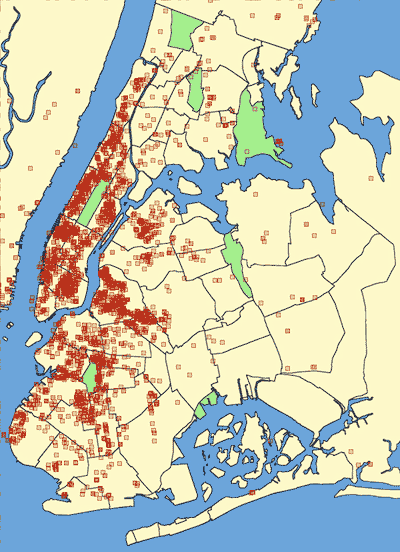 Bed Bug Reports for New York City